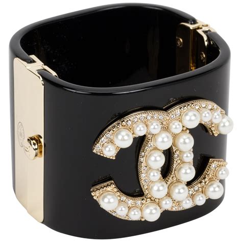 chanel cuff bracelet dupe|chanel pearl bracelet with logo.